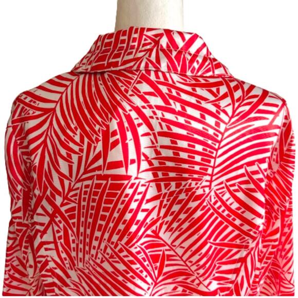 Weekend by Chicos Jacket Tropical Print Lightweight Zip Front Top Jacket Medium - Picture 6 of 10